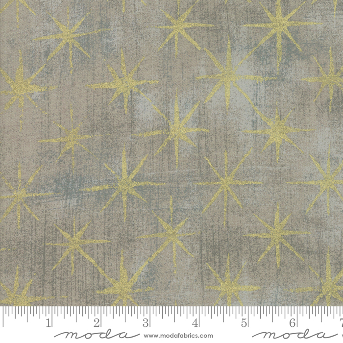 Grunge Seeing Stars Gray Couture - Quilt Fabric