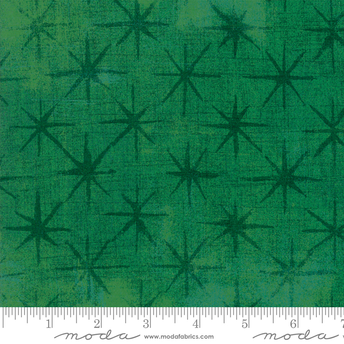 Grunge Seeing Stars Kelly Green - Quilt Fabric