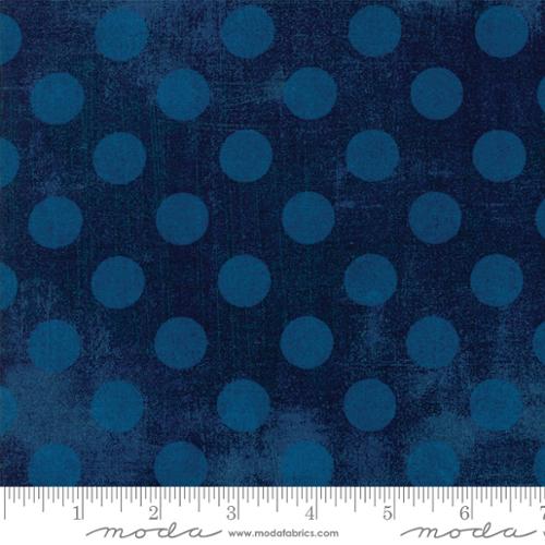 Grunge Hits The Spot Navy - Quilt Fabric