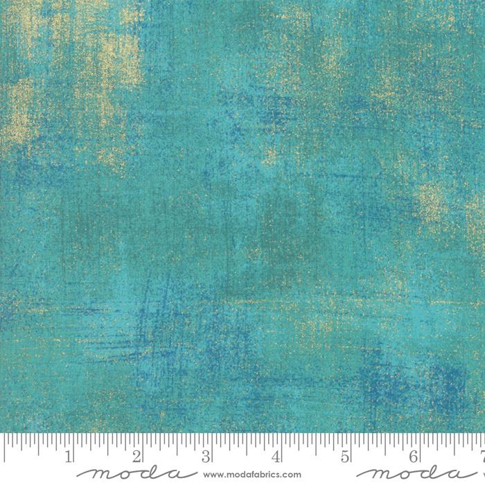 Grunge Peacock - Quilt Fabric