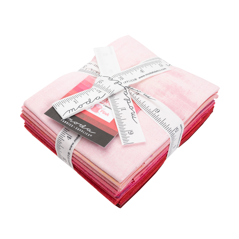 Grunge Stitch Pink - Fat Quarter Bundle