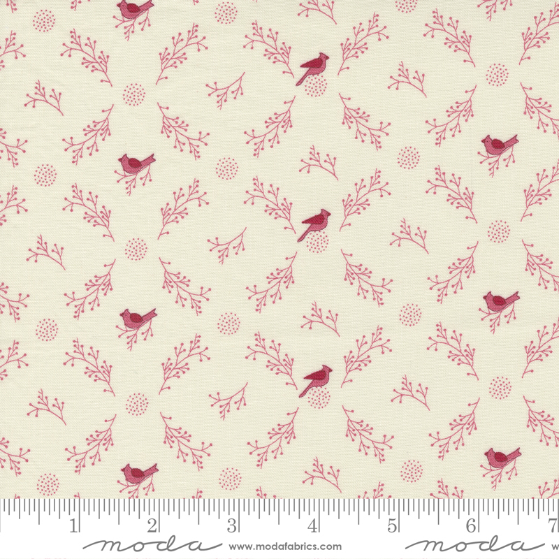 Sugarberry Porcelain - Bramble Vine Bird - Quilt Fabric