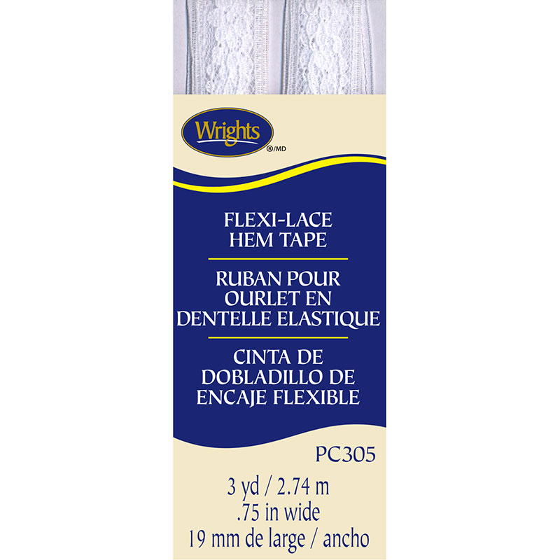 Bias Tape Lace Seam Binding - White