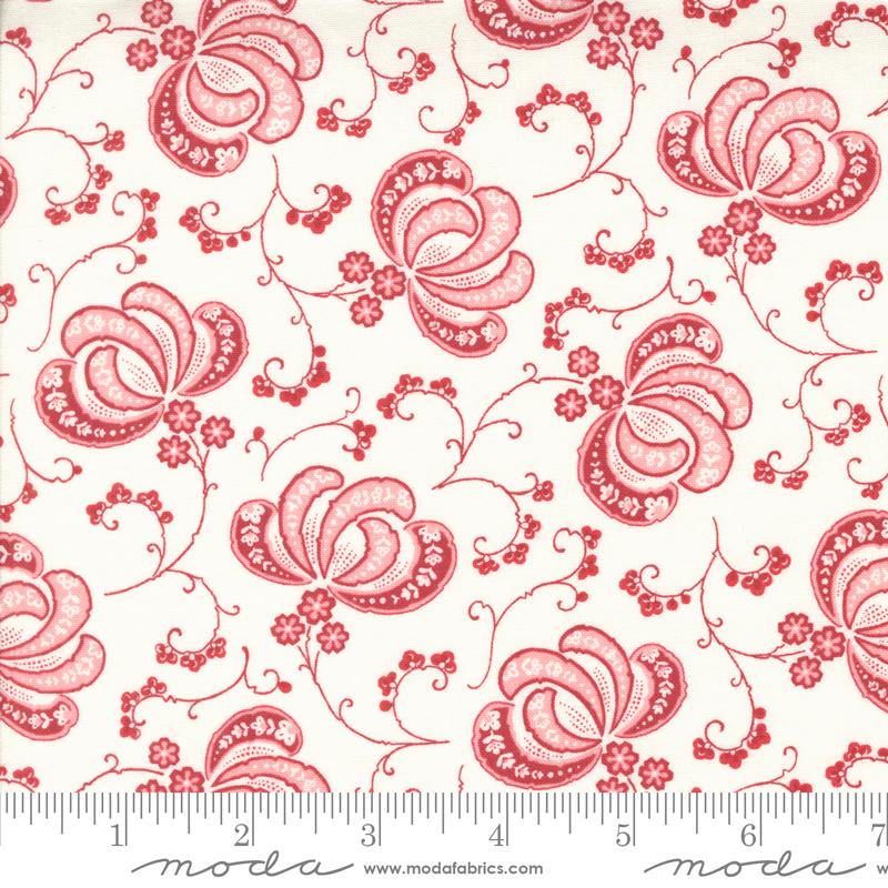 Hollyhocks Roses Jasmine Rose - Quilt Fabric