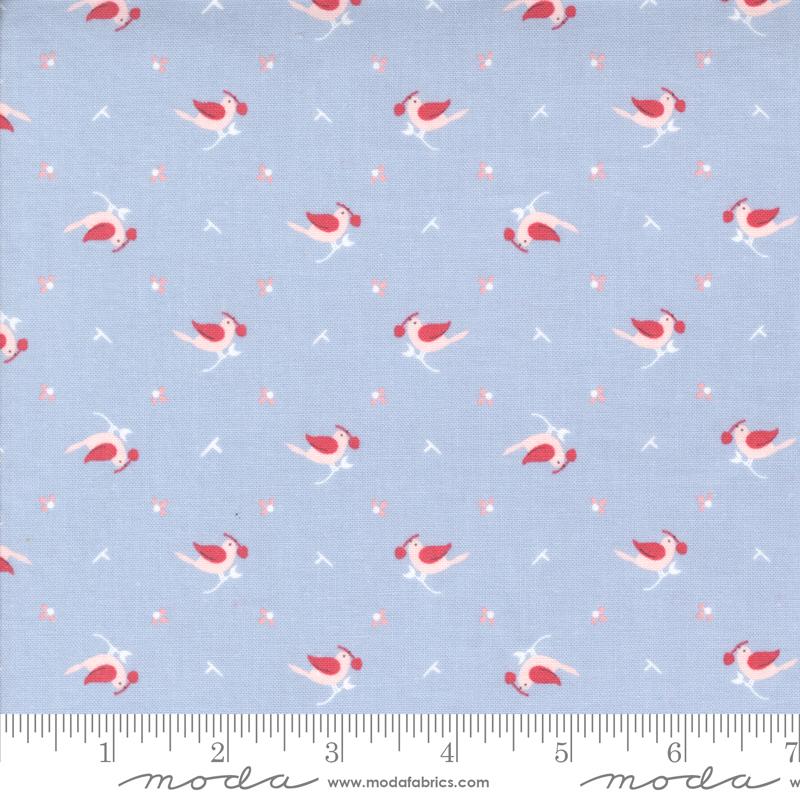 Hollyhocks Roses Sky - Quilt Fabric