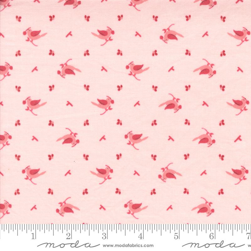 Hollyhocks Roses Hollyhock Pink - Quilt Fabric