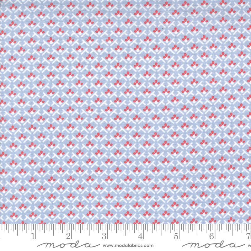 Hollyhocks Roses Sky - Quilt Fabric