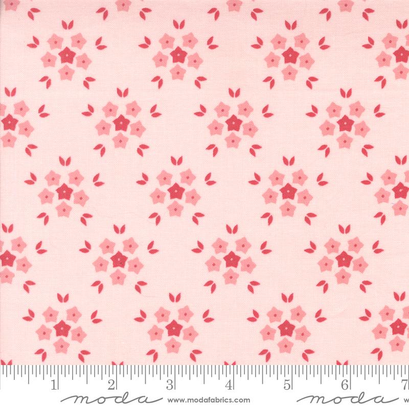 Hollyhocks Roses Hollyhock Pink - Quilt Fabric