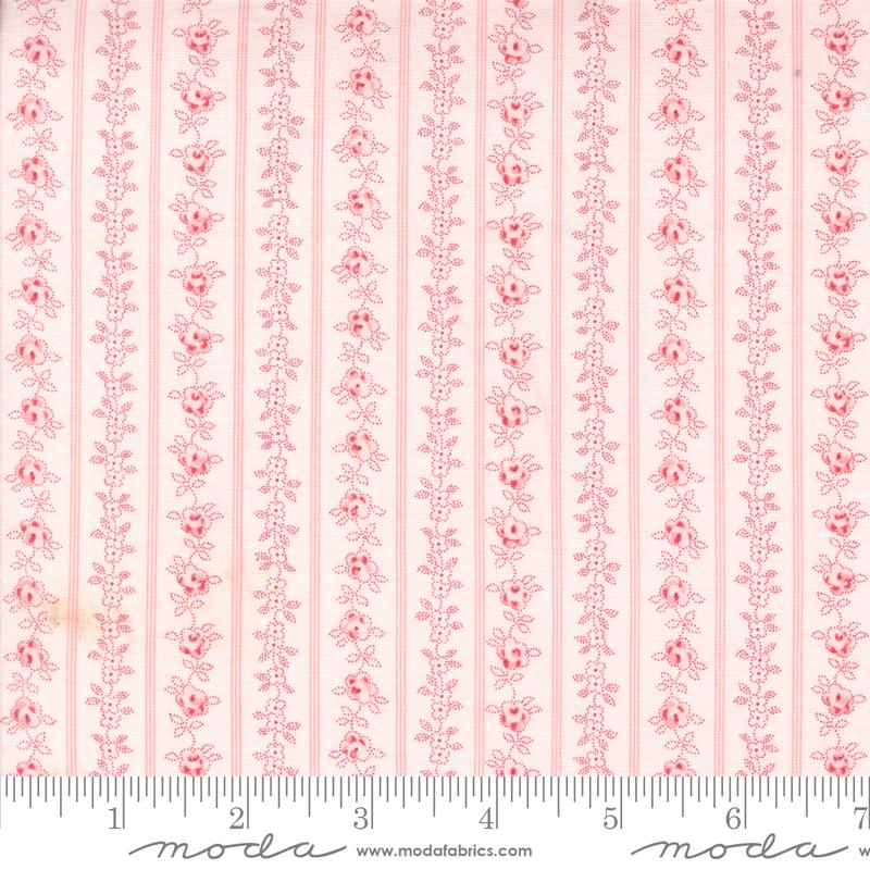 Hollyhocks Roses Hollyhock Pink - Quilt Fabric