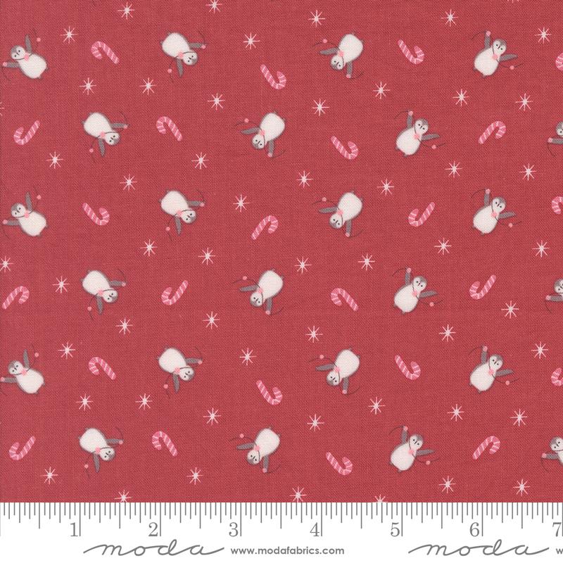 A Very Sweet Christmas Penguin - Poinsettia - Quilt Fabric