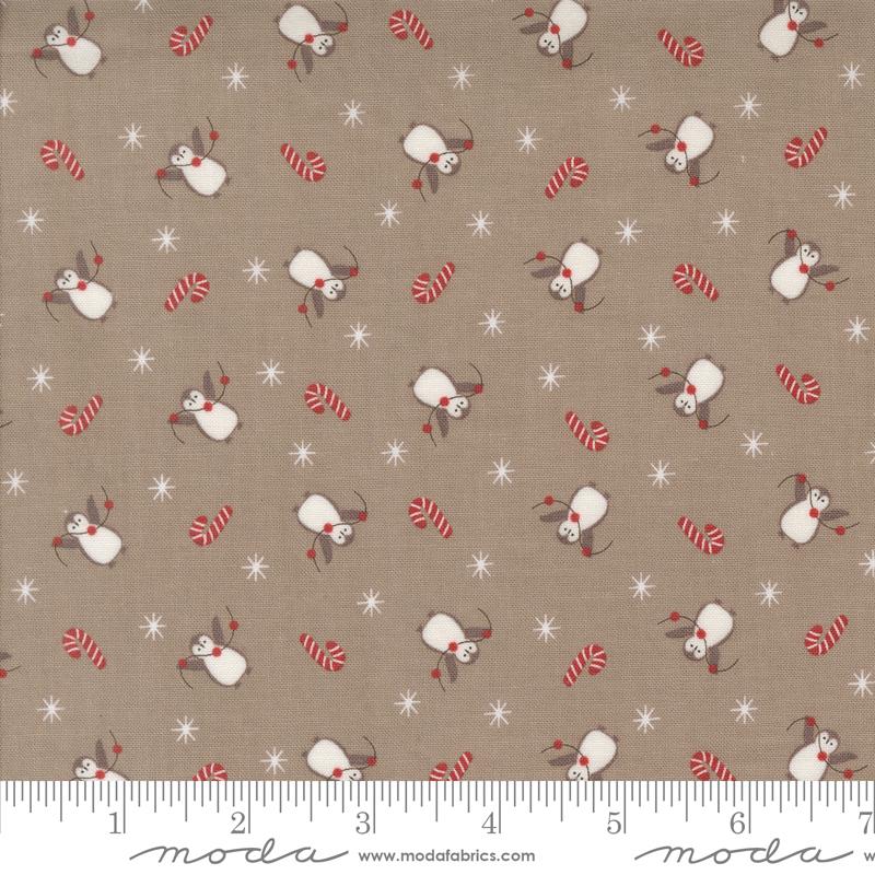 A Very Sweet Christmas Penguin - Stone - Quilt Fabric