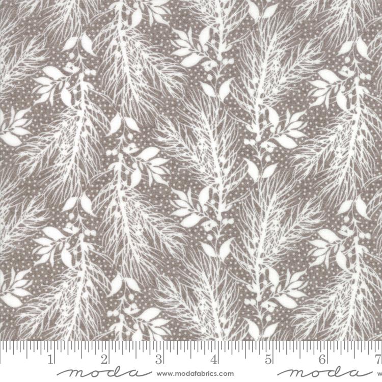 Naughty Or Nice Stone Snow - Quilt Fabric