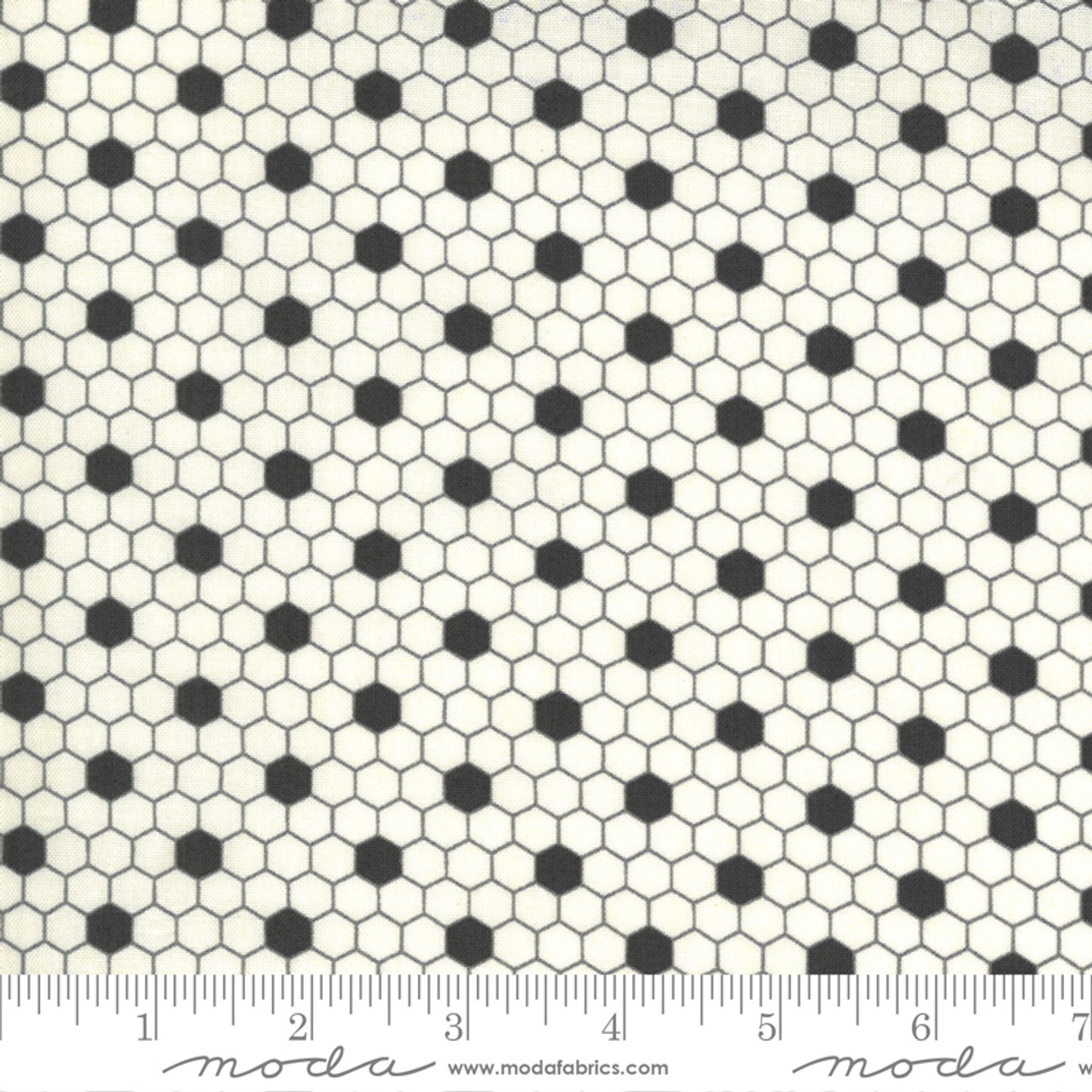 Boudoir Cloud Dancer - Parlor Hexagon - Quilt Fabric