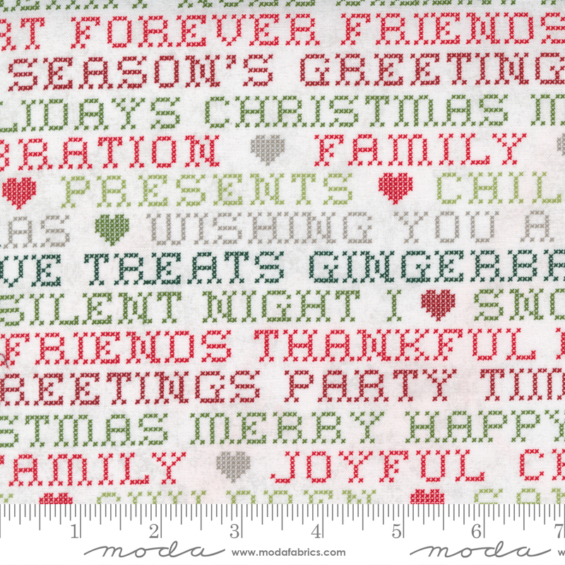 Hustle And Bustle Blizzard - Rejoice Hearts - Quilt Fabric