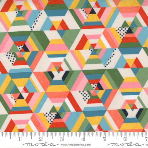 Frankie Kaleidoscope Pearl Mult - Quilt Fabric