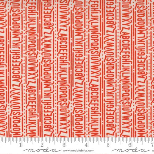 Frankie On The Line Melon - Quilt Fabric