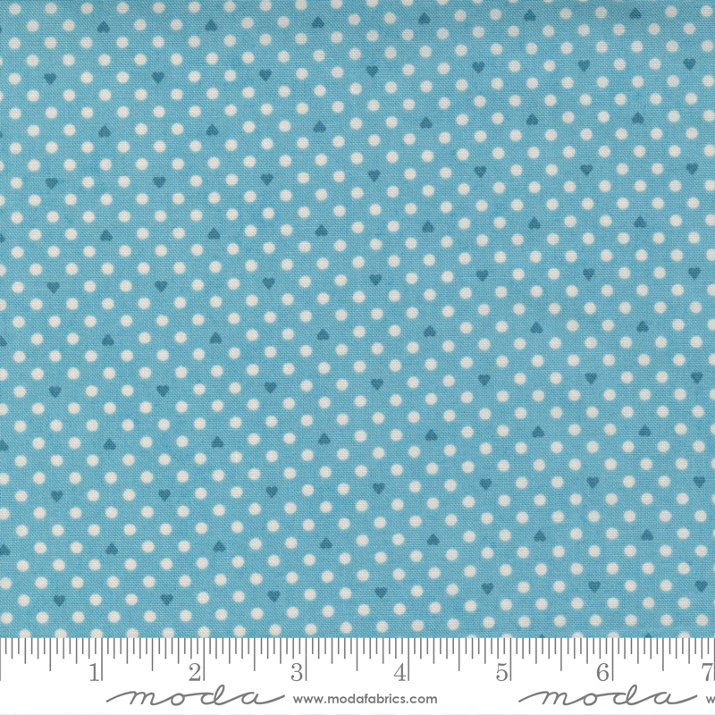 Frankie Naive Bonnie Blue - Quilt Fabric