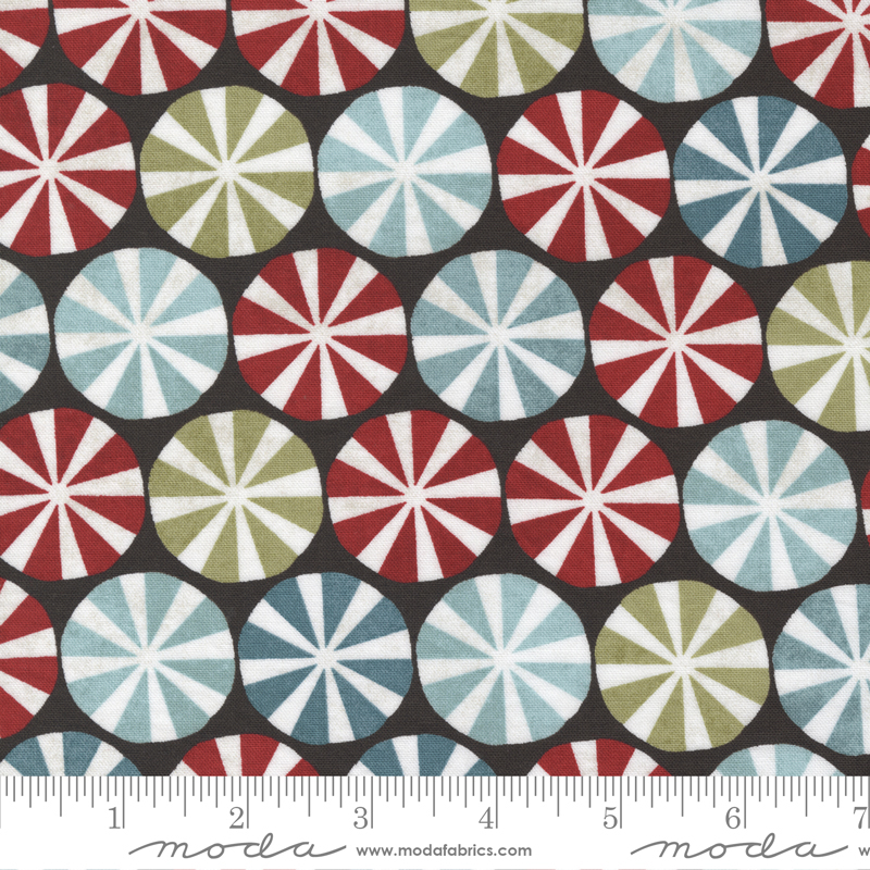 Peppermint Bark Dark Chocolate - Peppermint - Quilt Fabric