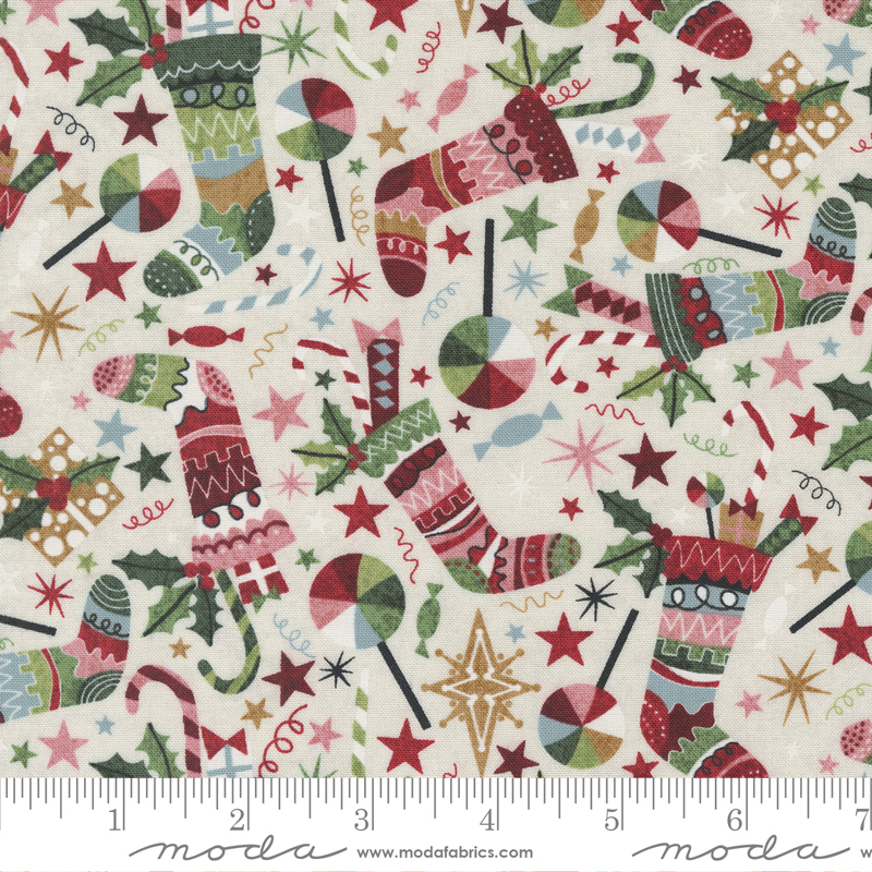 Jolly Good Eggnog - Sugar Plum Stocking - Quilt Fabric