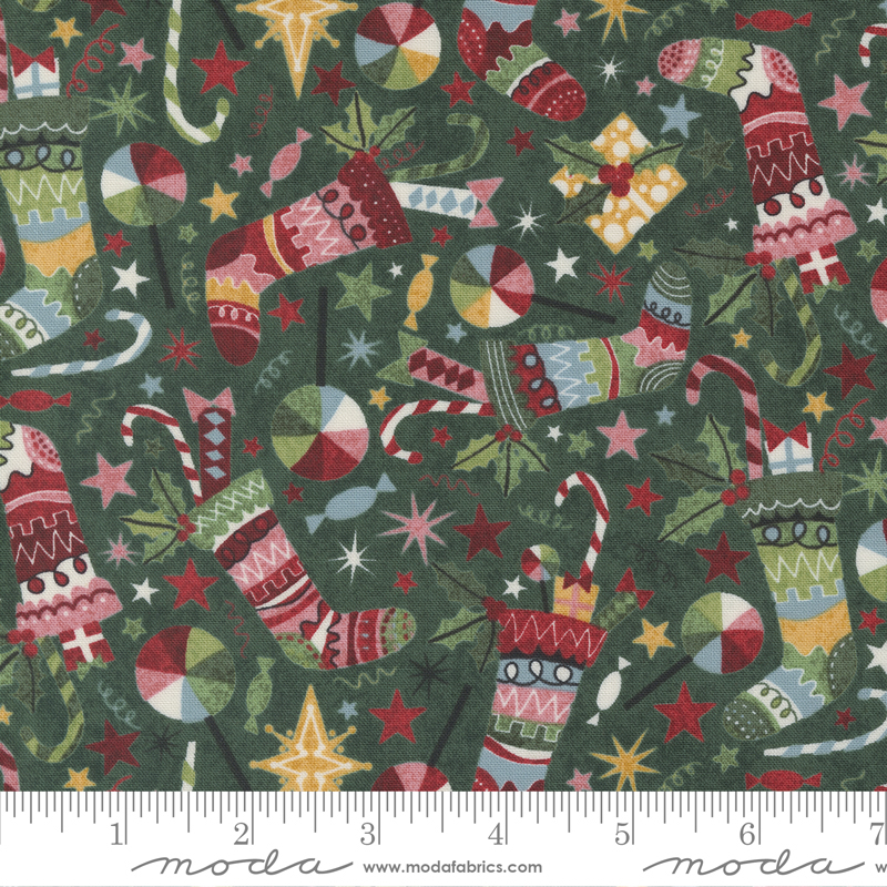 Jolly Good Evergreen - Sugar Plum Stocking - Quilt Fabric