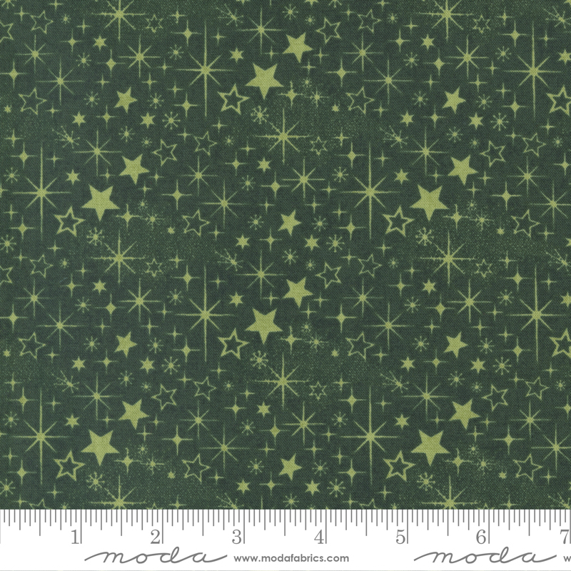 Jolly Good Evergreen - Tinsel Stars - Quilt Fabric