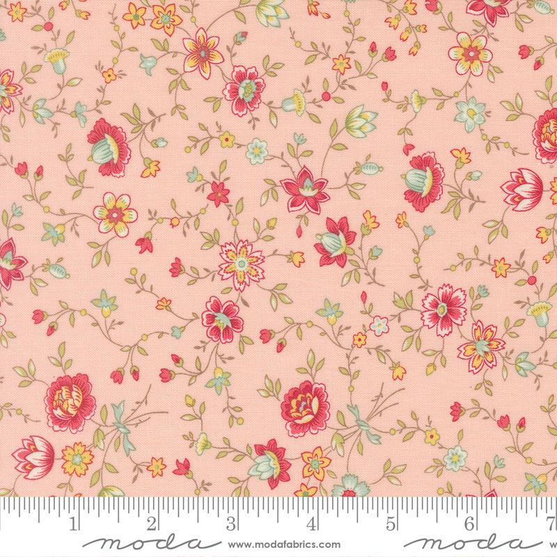 Lyda Rose Flowers Pink - Quilt Fabric