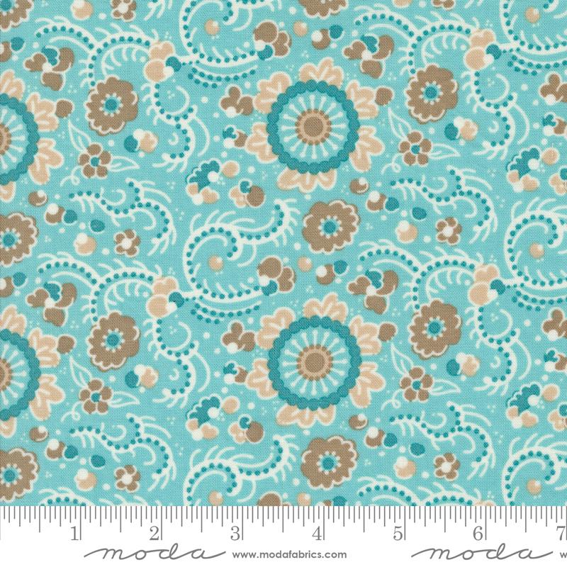 Sunday Brunch Paisley - Mint Tea - Quilt Fabric