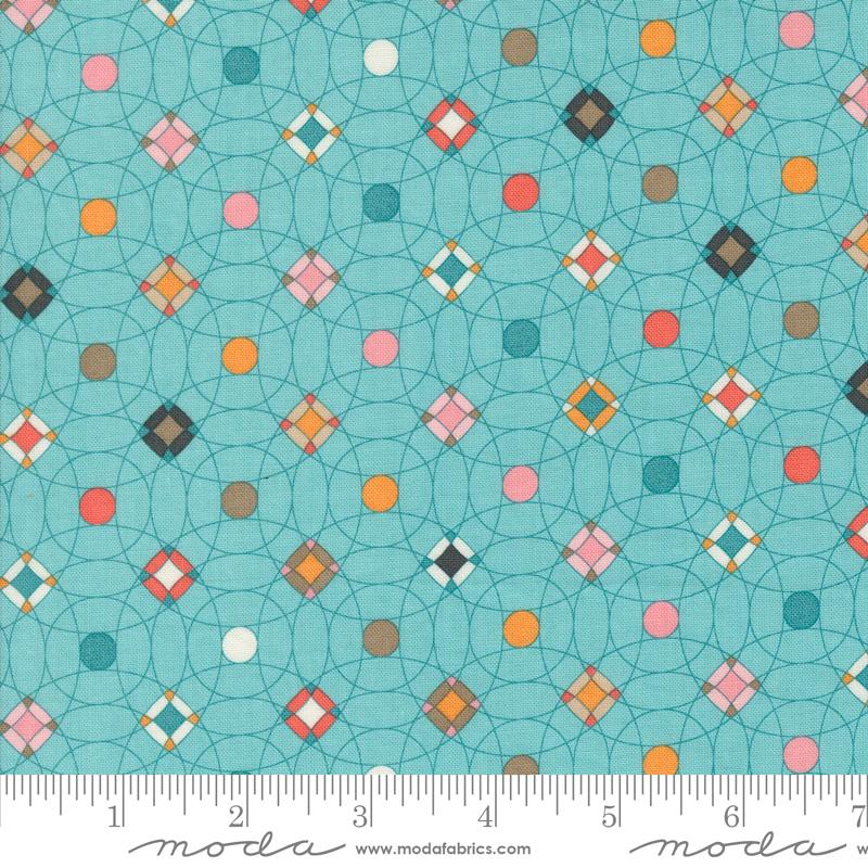 Sunday Brunch Mosaic - Mint Tea - Quilt Fabric