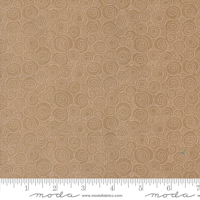 Sunday Brunch Swirl - Tea - Quilt Fabric