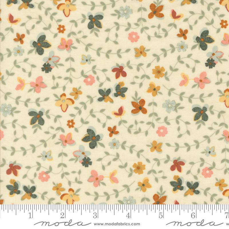Acorn Hollow Flowers - Ecru - Quilt Fabric