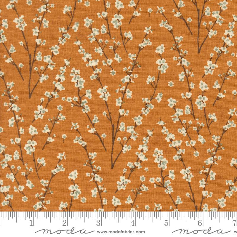 Acorn Hollow Twigs - Yam - Quilt Fabric