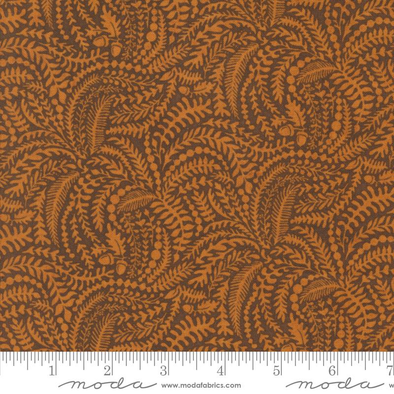Acorn Hollow Vines - Yam - Quilt Fabric