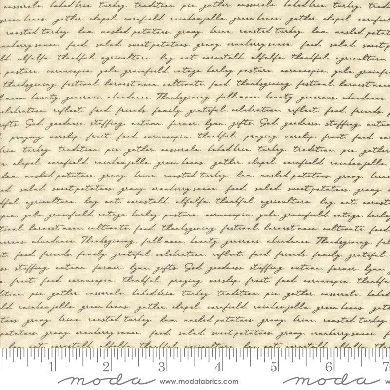 Acorn Hollow Text - Ecru - Quilt Fabric