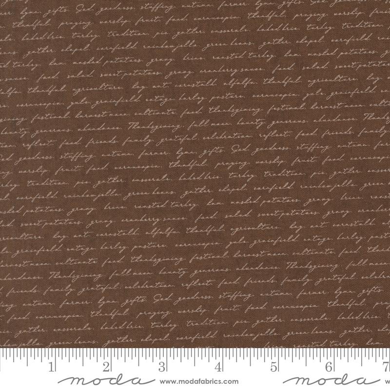 Acorn Hollow Text - Nutmeg - Quilt Fabric