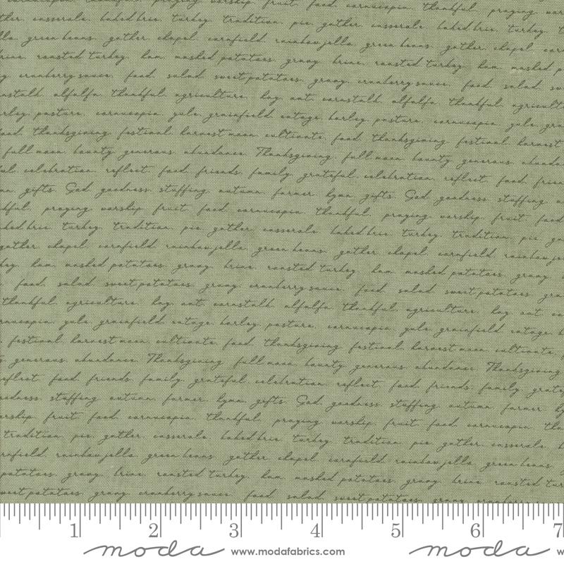Acorn Hollow Text - Sage - Quilt Fabric