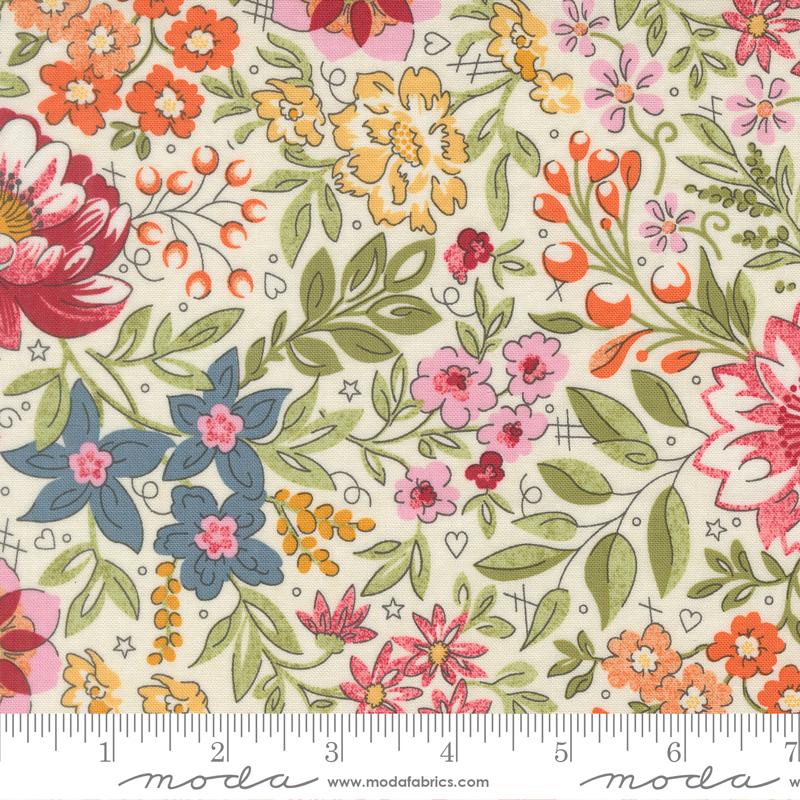 Fieldrush Floral Covent Opal - Quilt Fabric