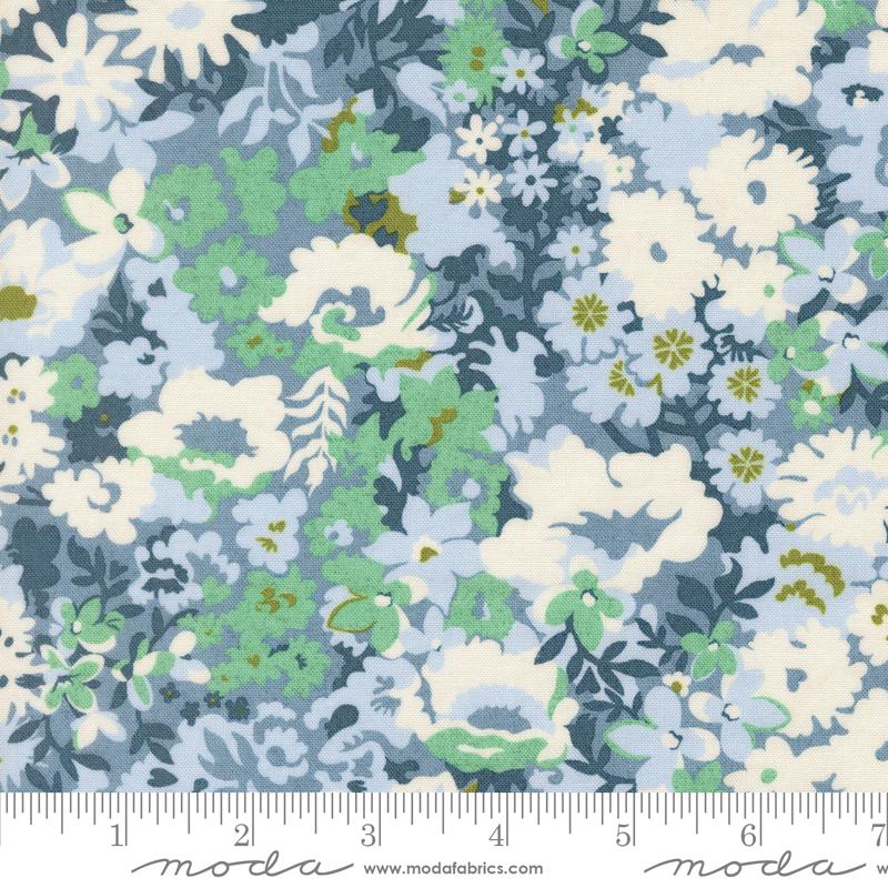 Sorrel Elowen Grotto - Quilt Fabric, zoomed in. Select this picture to zoom back out.