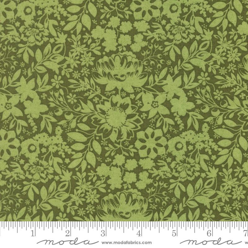 Sorrel Fen Pine - Quilt Fabric, zoomed in. Select this picture to zoom back out.