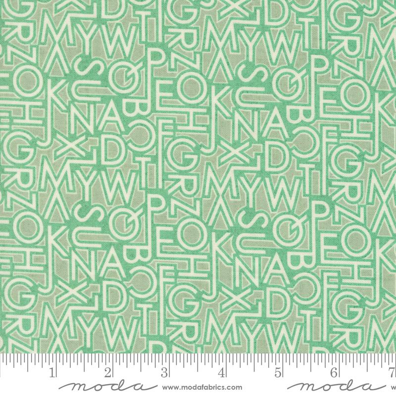 Sorrel Brisa Aqua - Quilt Fabric, zoomed in. Select this picture to zoom back out.