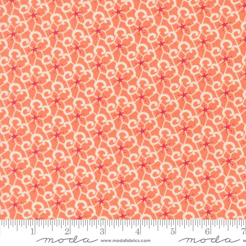 Sorrel Mistral Tea Rose - Quilt Fabric, zoomed in. Select this picture to zoom back out.