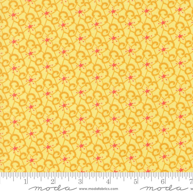 Sorrel Mistral Lemon Drop - Quilt Fabric, zoomed in. Select this picture to zoom back out.