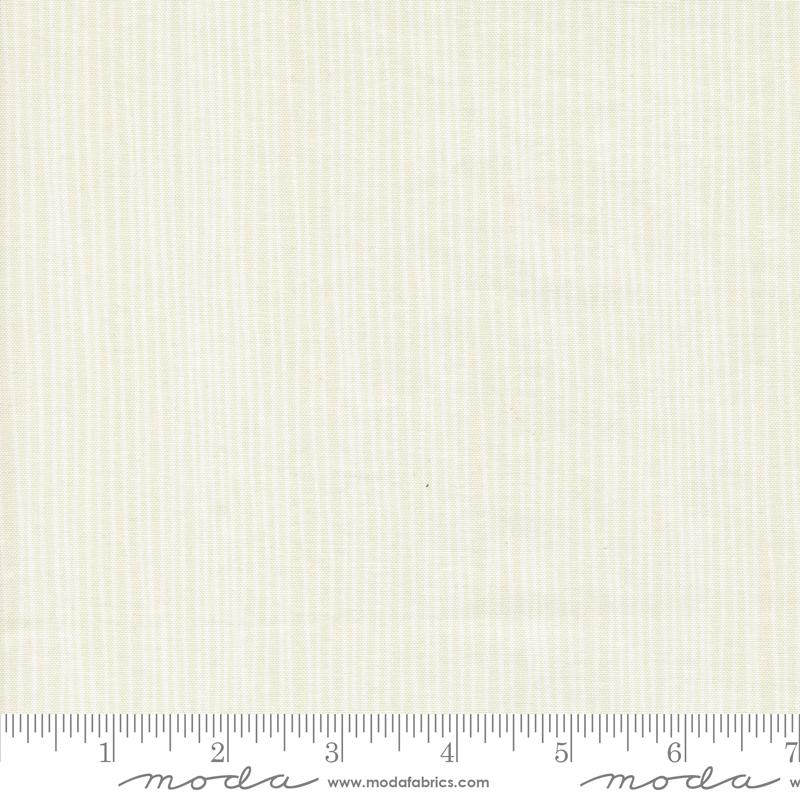 Sorrel Selva Stripe Cream White - Quilt Fabric, zoomed in. Select this picture to zoom back out.