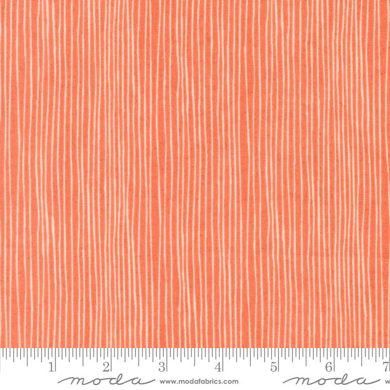 Sorrel Selva Stripe Tea Rose - Quilt Fabric, zoomed in. Select this picture to zoom back out.