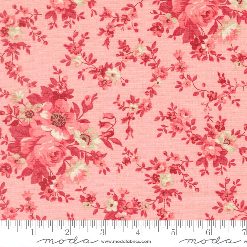 Petals And Polka Dots Flower Blush - Quilt Fabric