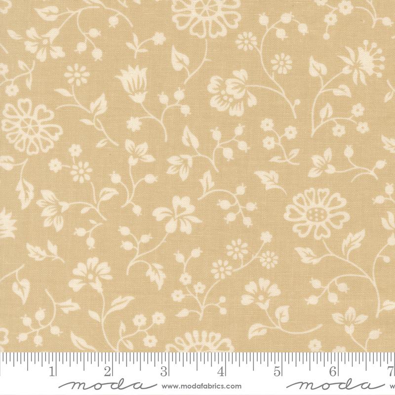 Petals And Polka Dots Fleur Linen - Quilt Fabric