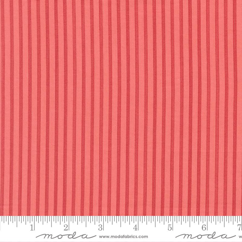 Petals And Polka Dots Stripe Berry - Quilt Fabric