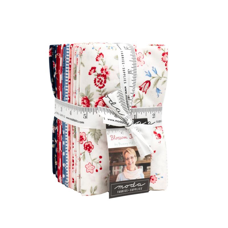Blossom Jubilee 9 x 22 Cut - Fat Eighth Bundle, zoomed in. Select this picture to zoom back out.