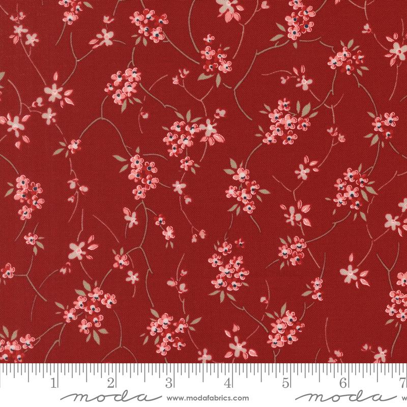 Blossom Jubilee Vines Rose - Quilt Fabric, zoomed in. Select this picture to zoom back out.