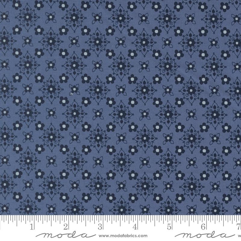 Blossom Jubilee Blossoms Dusk - Quilt Fabric, zoomed in. Select this picture to zoom back out.