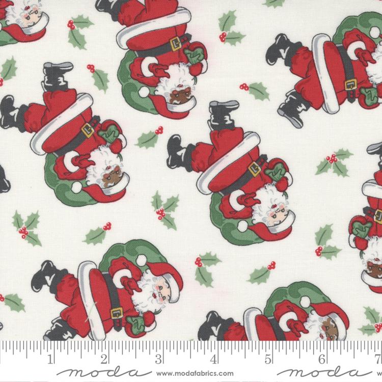 Holly Jolly Snow - Jolly Santa Christmas - Quilt Fabric